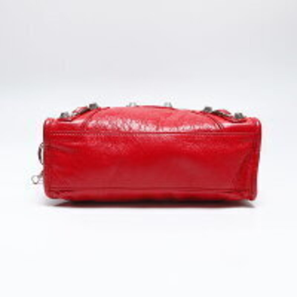 Balenciaga Giant City Leather Shoulder Bag Red - Picture 8 of 13